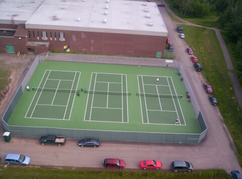 Tennis Court Behind Mathieu-Martin High School
